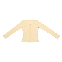 Winter Pointelle Cardigan Butter Yellow